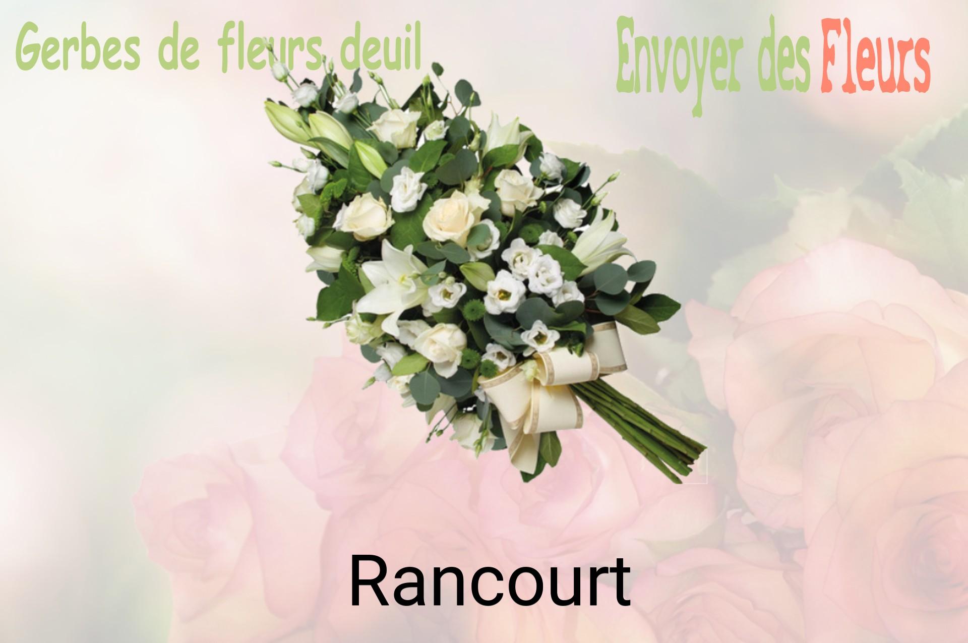 Gerbe de fleurs de deuil livrée à Rancourt